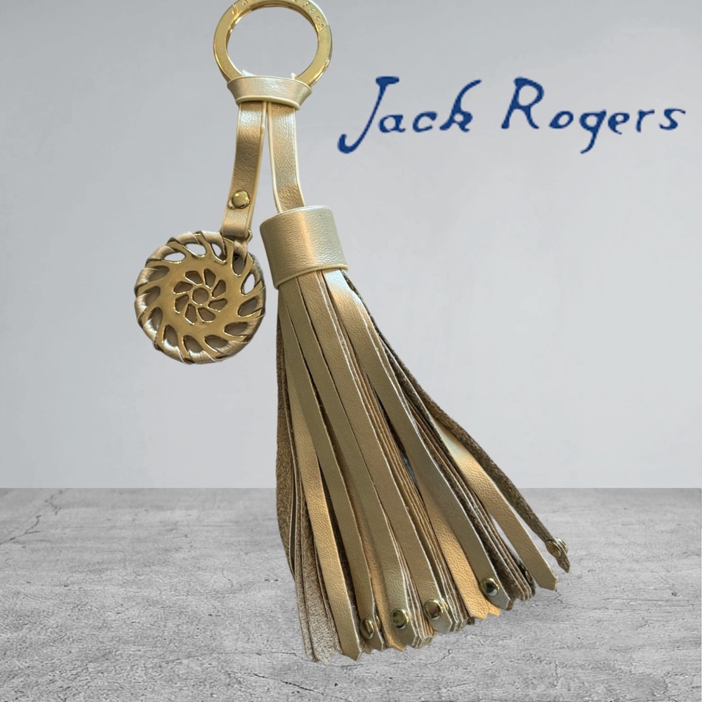 Jack Rogers Gold Tassel key fob NWT